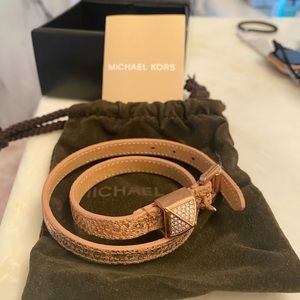 Michael kors rose gold double wrap bracelet